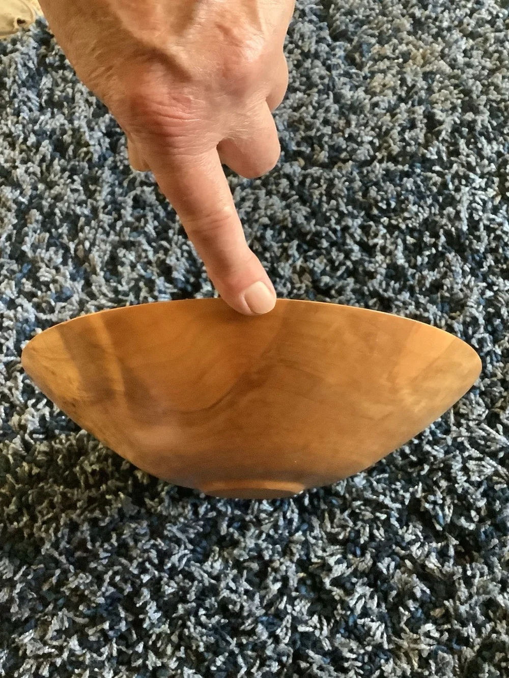 Lovely Hand Carved Old Growth Maple Bowl